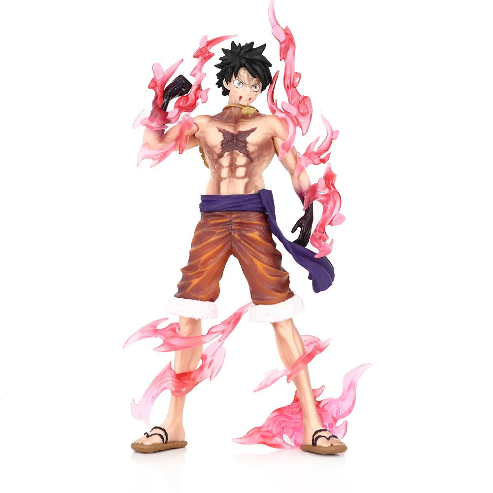 thumbnail image 1 of Figuras de Luffy de One Piece de 24 cm, figuras de acción de Monkey D. Luffy con cerezas fluidas, colección de anime de PVC, modelo de muñeca, juguete, regalo de cumpleaños para niños, 1 of 5