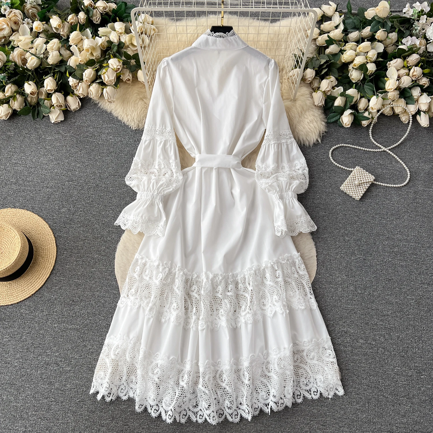 White maison　日本製ビンテージワンピース　カナダワンピース S0da7ba66e02148efafe532b3adb78