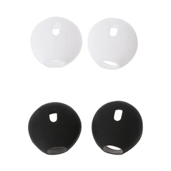 Silicone Earbud Covers with Ear Hooks - Noise - Isolating Eartips (2/4 Pairs) (2Pair)