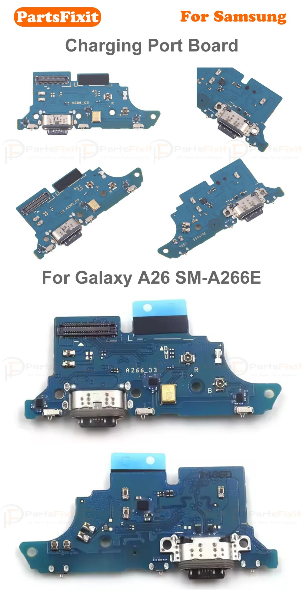 Original Charging Port Board For Samsung Galaxy A26 SM-A266E Dock Connector Charging Port Flex Cable Repair Part S0da7e6fa3a7b4208aa06040d260d611c7