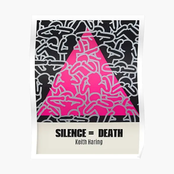 

Silence Death Harings Poster Modern Wall Painting Funny Room Mural Picture Vintage Decor Decoration Home Art Print No Frame