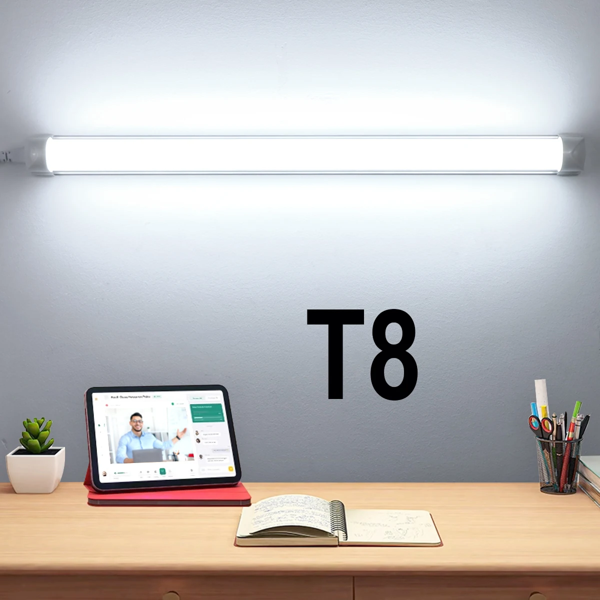 T8 หลอด LED 25W, 220 50ซม., 3 สี, หลอดประหยัดไฟป้องกันดวงตา, แสงสว่างสําหรับบ้านและแสงเชิงพาณิชย์ 1
