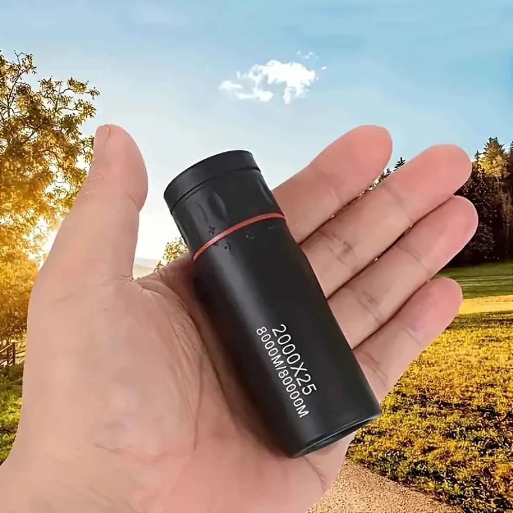 Mini Portable 2000x25 HD Monocular Telescope With Phone Holder For Camping Hunting Birdwatching Travel Phone Photography
