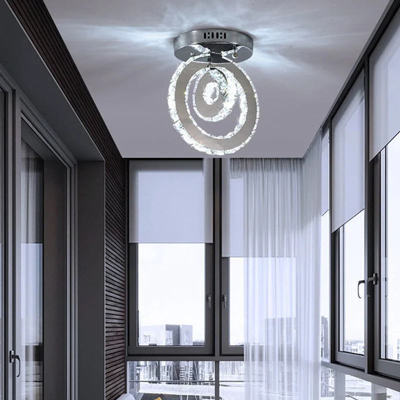 Modern Crystal Led Chandeliers Lighting For Bedroom Lustre Corridor Cloakroom Ceiling Lamp Luminaire For Dining Room Pendant