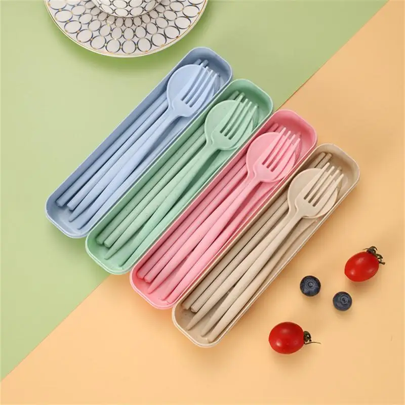 Cutlery set Western style cutlery set Picnic cutlery set Camping cutlery set Wooden cutlery set Portable Kitchen Accessories Easy To Clean Light 8 Colors Reusable Silverware Set Cutlery Set