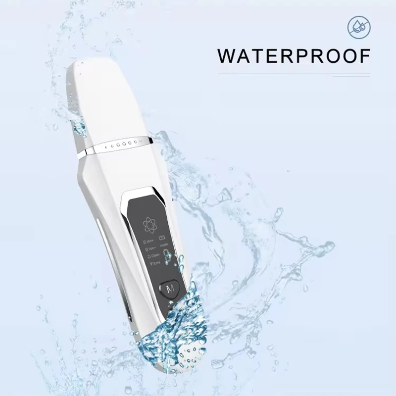 Ultrasonic Skin Scrubber Cleaner Peeling Blackhead Remover Deep Face Cleaning Ion Acne Pore Facial Shovel Cleanser Led Screen