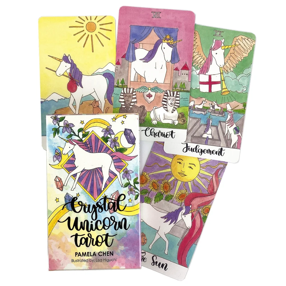 

Magical Forest Of The Crystal Unicorn Tarot Cards Magic English Vision Board Games For Fate Divination Party Playing Oracle Deck