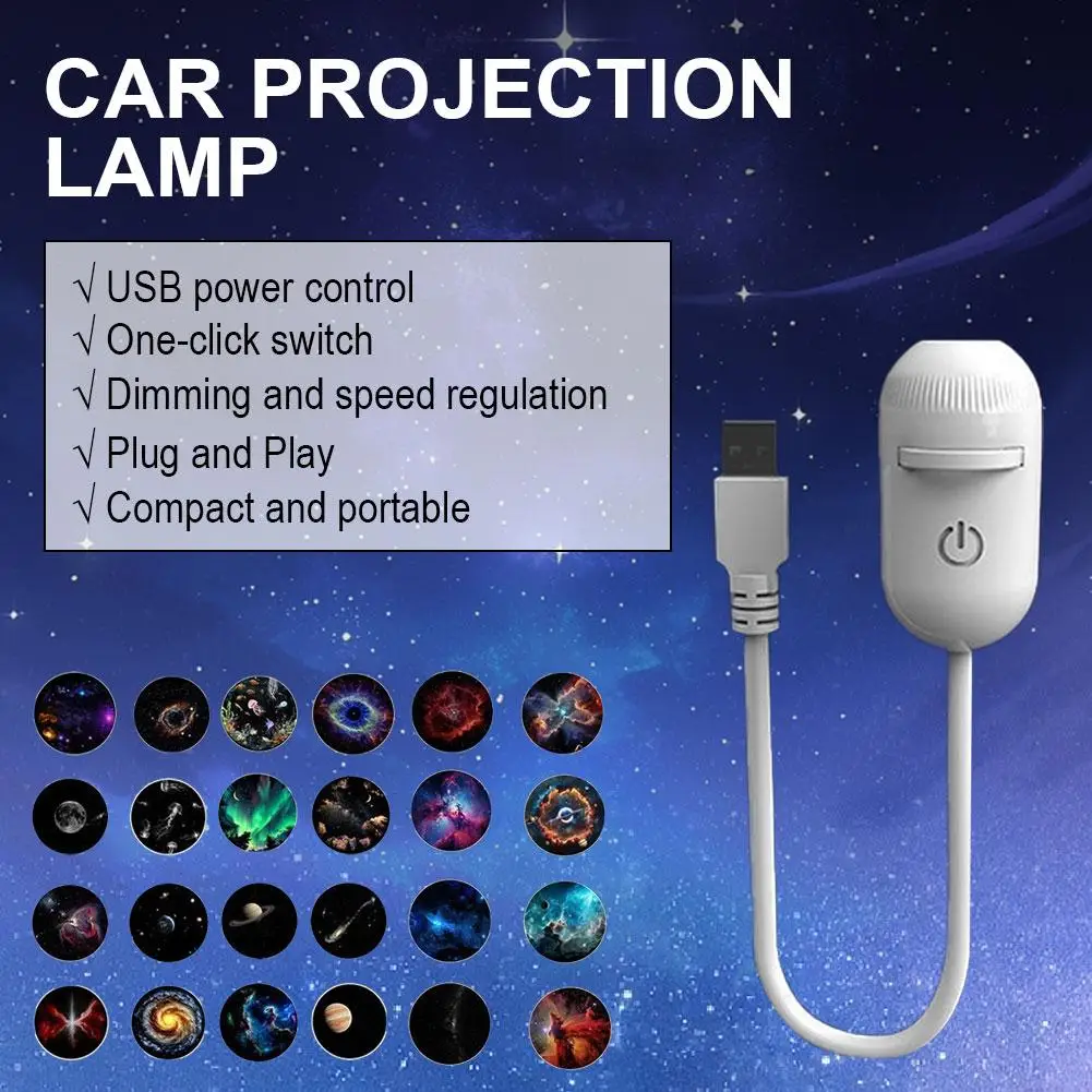 Starry Sky Adjustable Galaxy Projector Night Lamp with Multiple Projection Films & HD Images