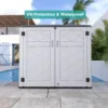 Horizontal Outdoor Storage Shed,47 Cu.ft Resin Outdoor Storage Cabinet Waterproof for Garden/Patio/Backyards 3