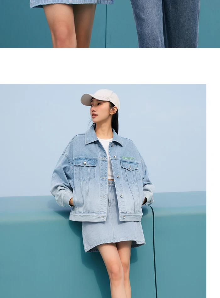 Denim Jacket Women Gradual Loose Temperament Spring New Embroidered Jacket Trend