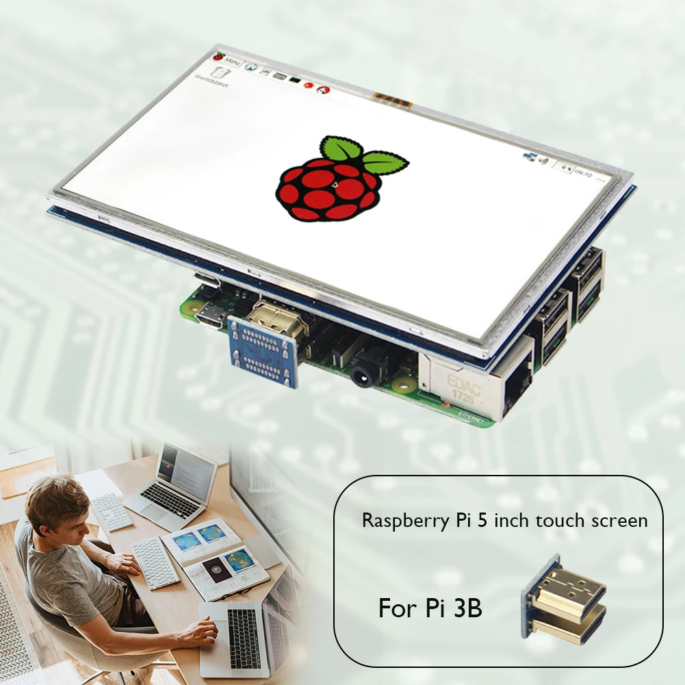 Modulo Touch Screen Lcd Da 5 Pollici Display Hd 800X480 Scheda Monitor Display Compatibile Hdmi Per Raspberry Pi 4B/3B