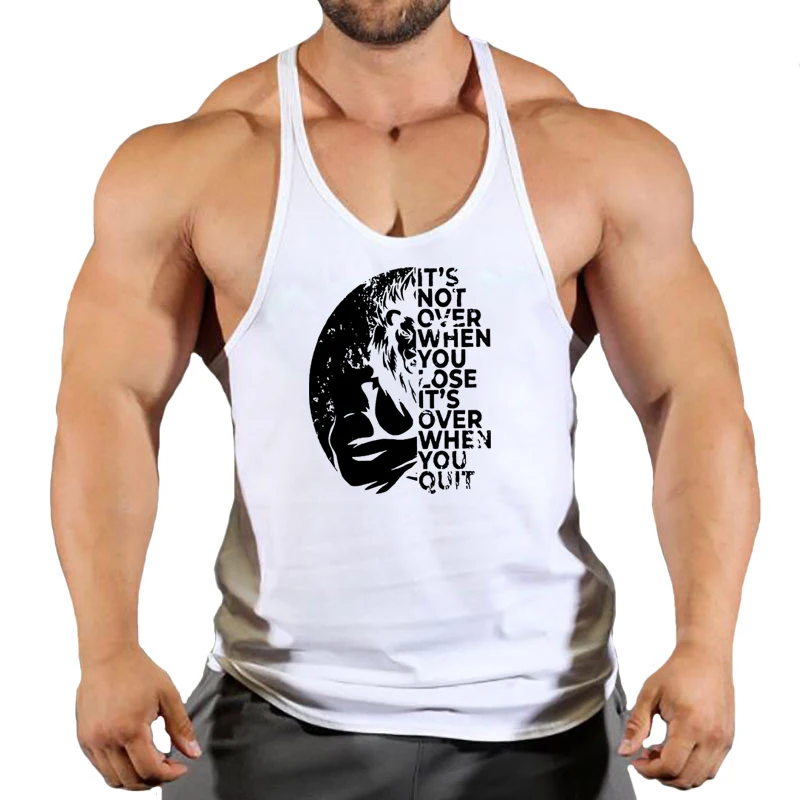 Gym Clothing Cotton Singlets Canotte Bodybuilding Stringer Tank Top Men Fitness Muscle Guy Shirt Sleeveless Vest Yoga Tanktop