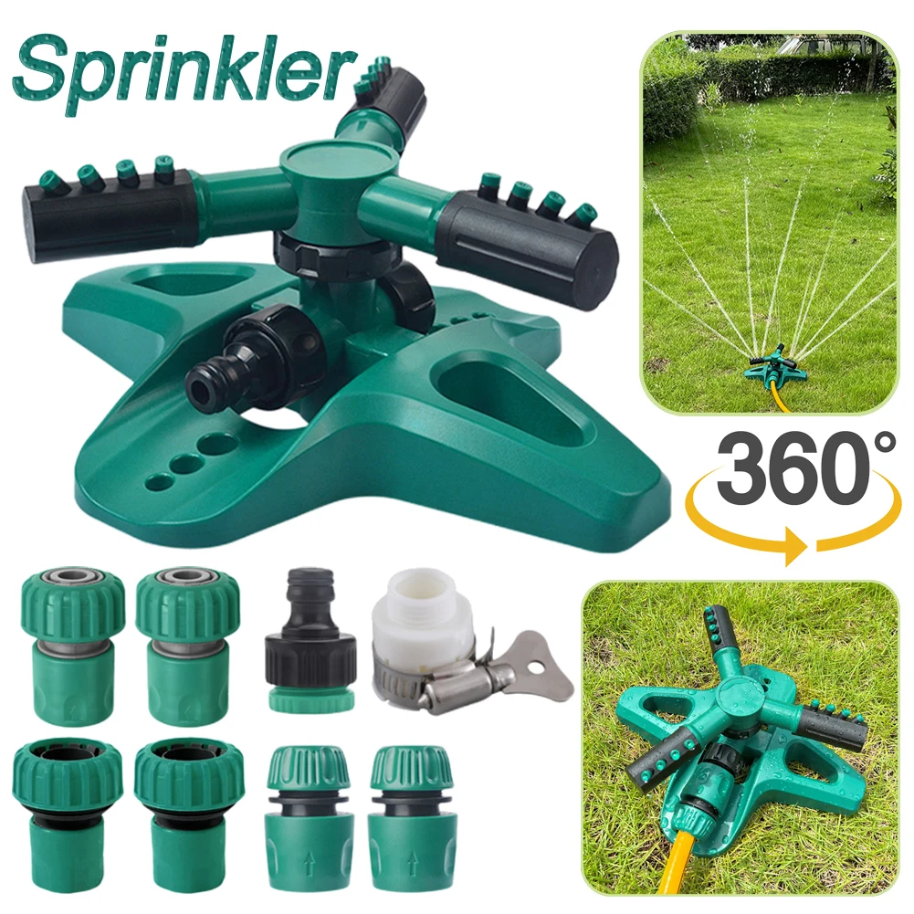

Automatic Garden Lawn Sprinkler 360 Degree Rotating Large Area Coverage Water Sprinkler for Garden/Agricultural Irrigation Tools