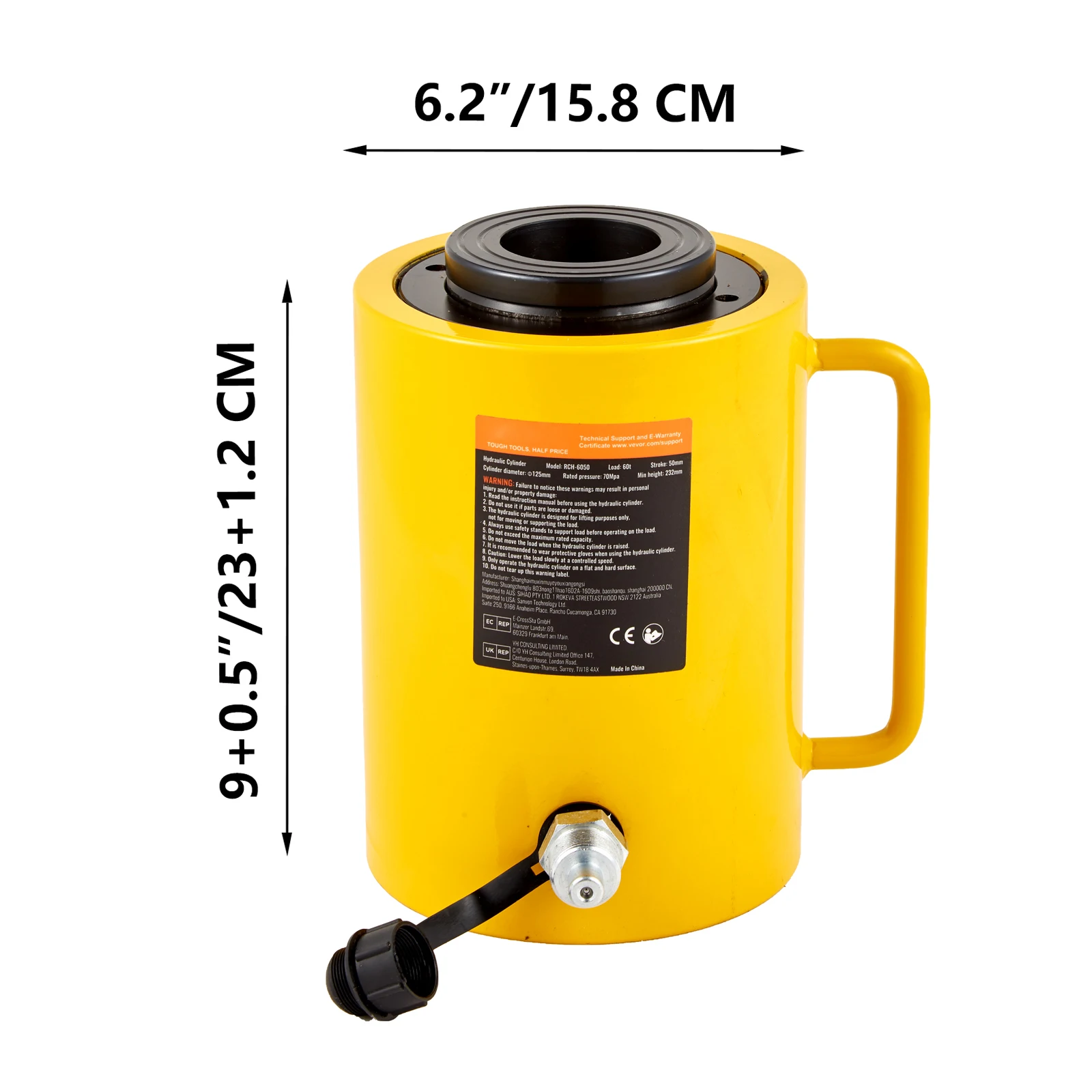 Heavy Duty Hydraulic Cylinder Jack for Industrial Use