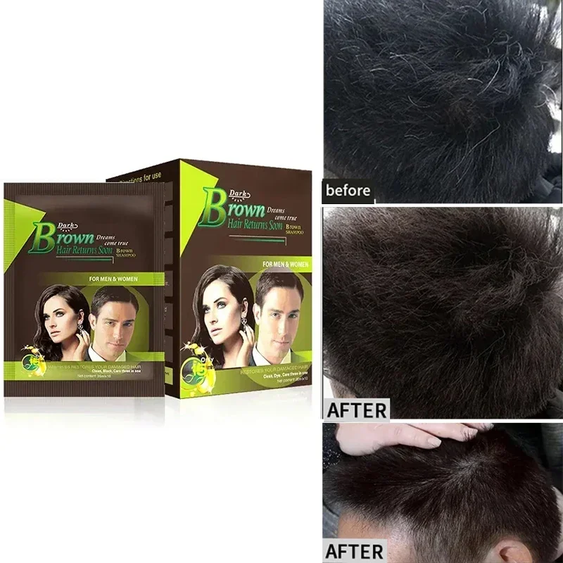 Shampoing Teinture Barbe Noire Naturel - Coloration Cheveux Homme - 5 à 20 Pièces