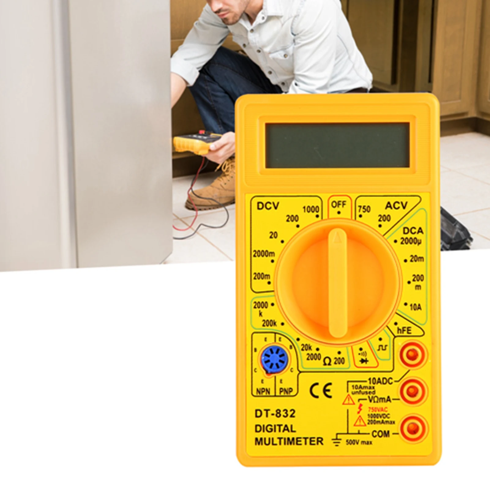 Digital Multimeter DT-832 Handheld Pocket Digital Multimeter AC/DC Voltage Current Resistance Tester with Buzzer