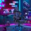 Gaming Chair, Computer Chair with Footrest and Massage Lumbar Support, Ergonomic High Back Video Game Chair with Swivel Seat an 2