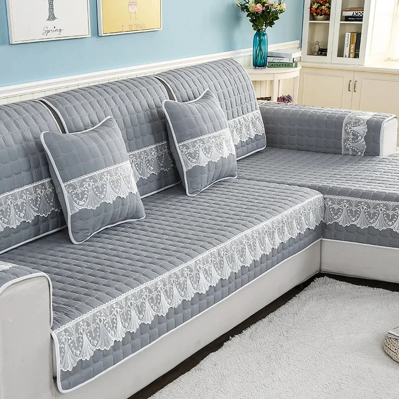Autumn Winter Plush Sofa Covers Soft Peony Couch Cover Sofa Towel Sofa Cushion Continental Solid Color daybed Towel Seat Cover 4