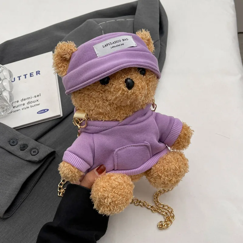 

Милая женская сумка в японском стиле, мультяшная плюшевая Наплечная Сумка для женщин, новинка 2023, сумка через плечо с медведем, маленькая сумка для телефона, кошелек для девушки