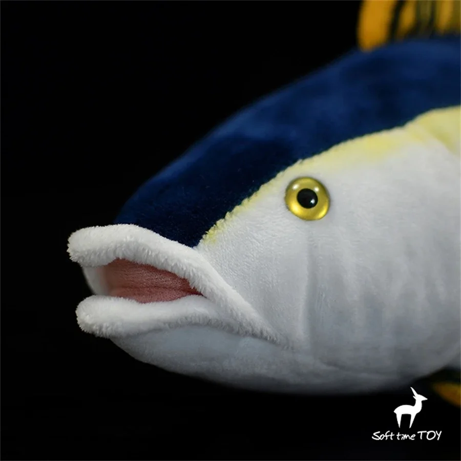 Yellow Fin Tuna High Fidelity Anime Cute Plushie Allison Tuna Fish Plush Toys Lifelike Animals Simulation Stuffed Doll Kawai Toy 4