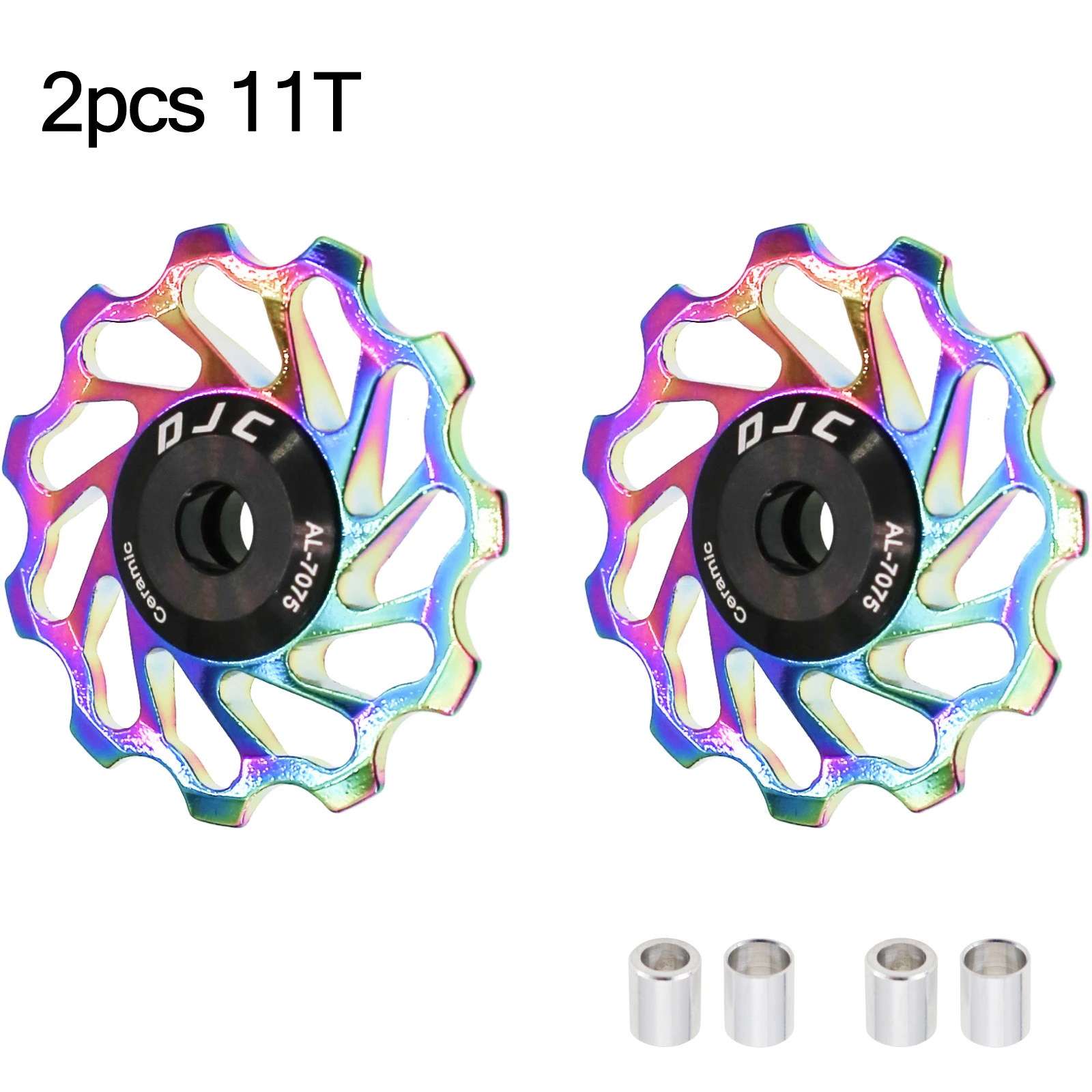 CDJ製 Full ceramic PULLEY & TUNING OIL DJC Bike Pulley Wheel 7-12s Ceramic Bearing Oilslick 11T 12T