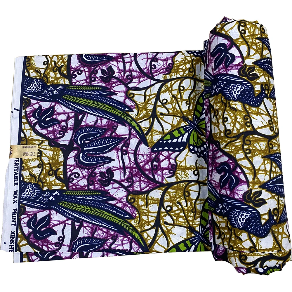 High Quality African Ankara Printed Wax Fabric Handmade DIY Material Real Wax African Fabric Polyester