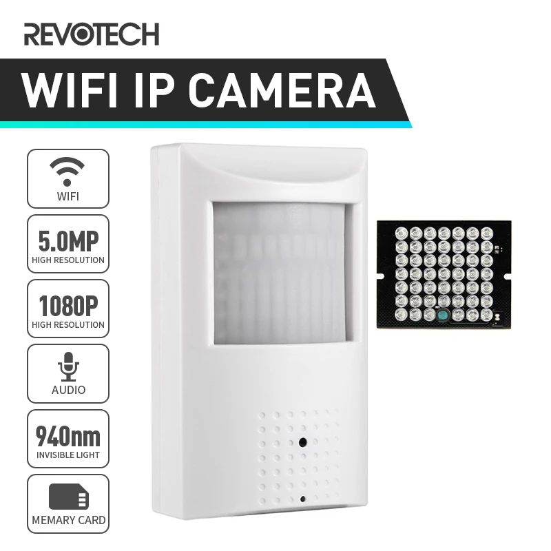 WIFI 5MP Audio 2MP 940nm Invisible PIR Mini Indoor IP Camera H.265 Night Vision HD LED IR Security CCTV wifi camera ip camera surveillance camera mini camera wifi ip camera camera module