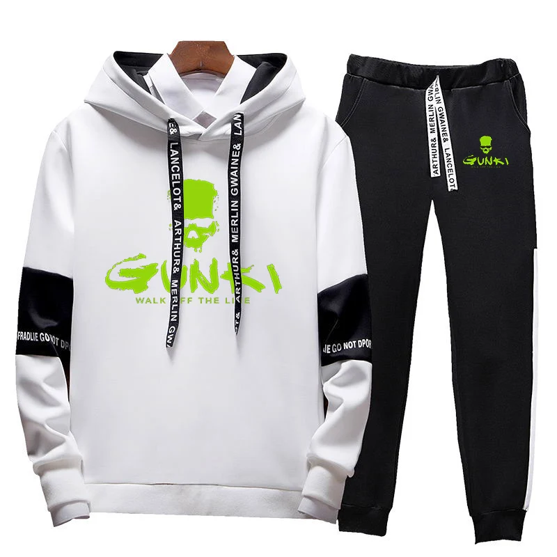 2024 Newest Gunki Men Tracksuit Two Piece Sets Man Hooded Sweatshirts Pullover Autumn Jogging Suit Men Hoodies Men Clothing 5