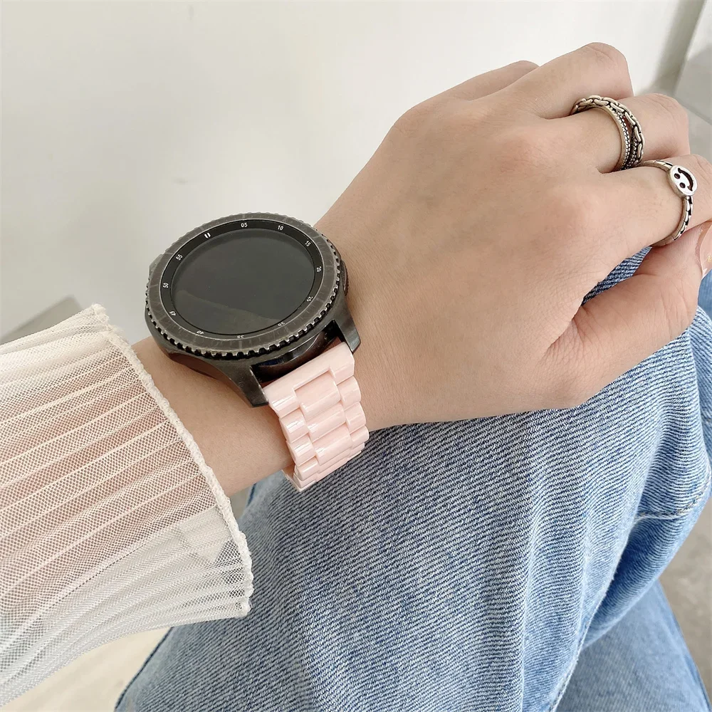 Resin Smartwatch Strap - 20mm/22mm Adjustable Bracelet