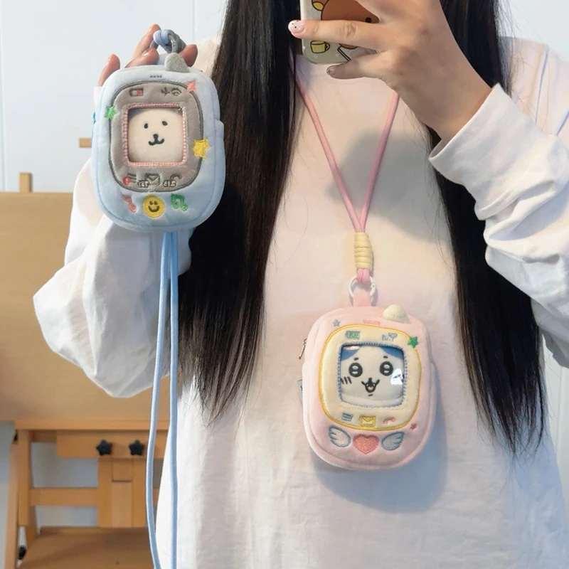 For 10cm Cartoon Plush Doll Display Bag Dustproof Storage Bag For 10cm Cotton Doll Phone Shape Halterneck Bag Doll Accessories