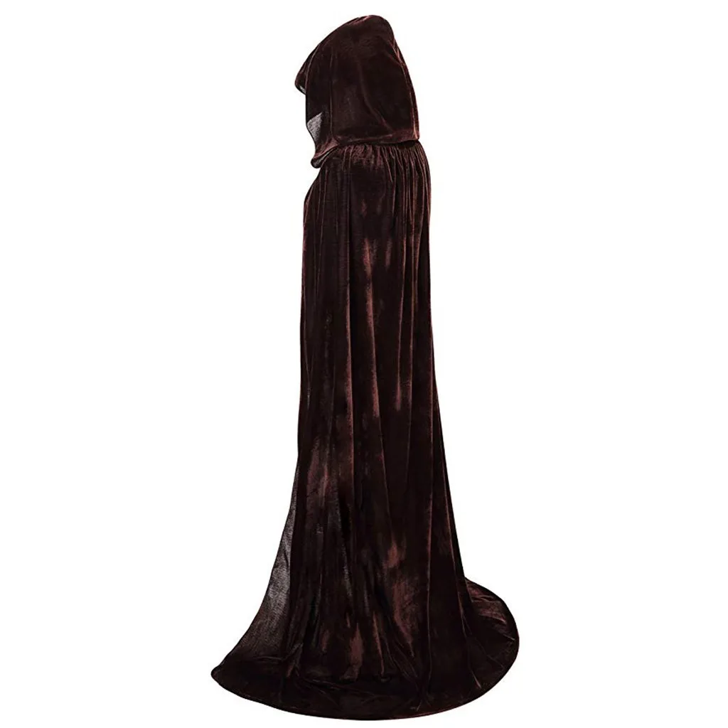 Halloween Cloaks Gothic Hooded Cloak Adult Elf Witch Long Purim Carnival Capes Robe Larp Women Men Vampires Grim Reaper Party — detail image 16