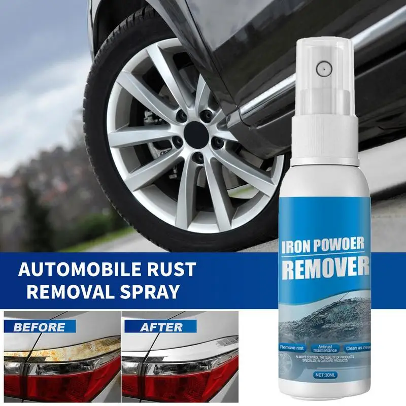 Rust Reformer Spray 30ml Multifunctional Paint Cleaner Rust Converter Automotive Car Maintenance Powder Spray Car Rust Remover