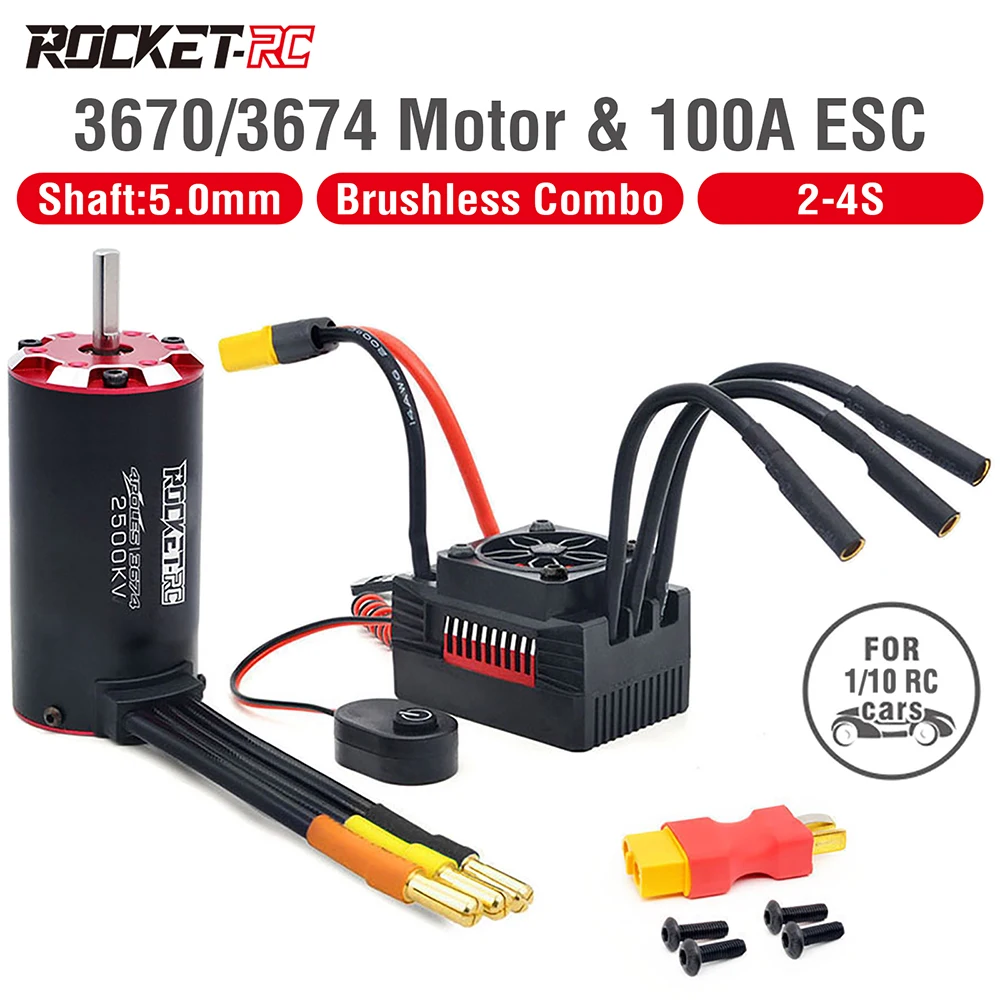 SURPASSHOBBYRCEscRCMotorRocketRC36703674BrushlessMotorand
