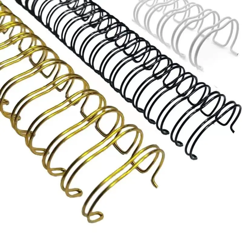 100pcs/Box 2:1 Pitch Metal YO Double Coil Calendar Binding A4 Binders Double Wire Loose-Leaf Notebook Spring Book Ring Accessory