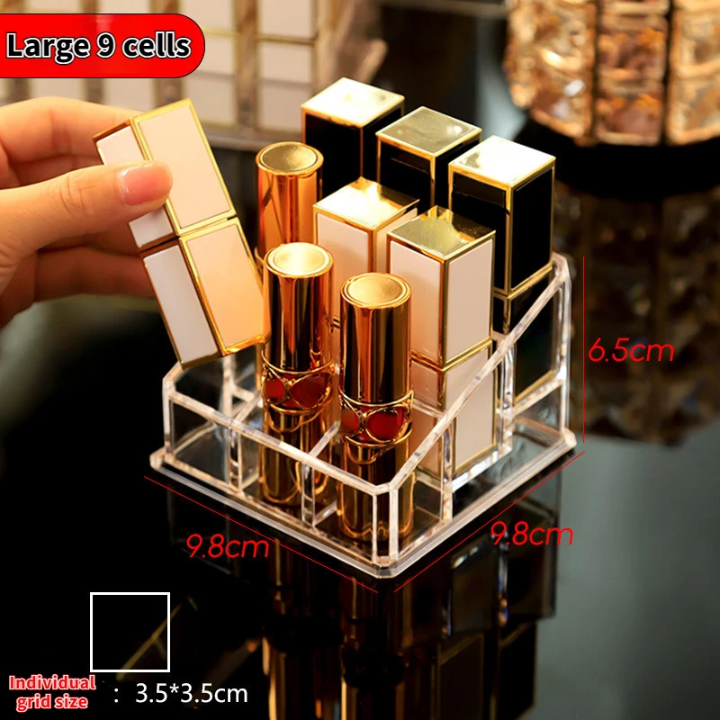 24/9 Grid Lipstick Box Acrylic Makeup Organizer Storage Box Lipstick Nail Polish Display Stand Holder Cosmetic Organizer Box 5