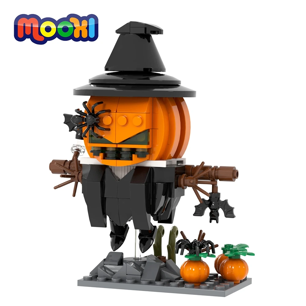 MOOXI Horror Movies 188Pcs MOC Bricks Halloween Scarecrow BrickHeadsed ...