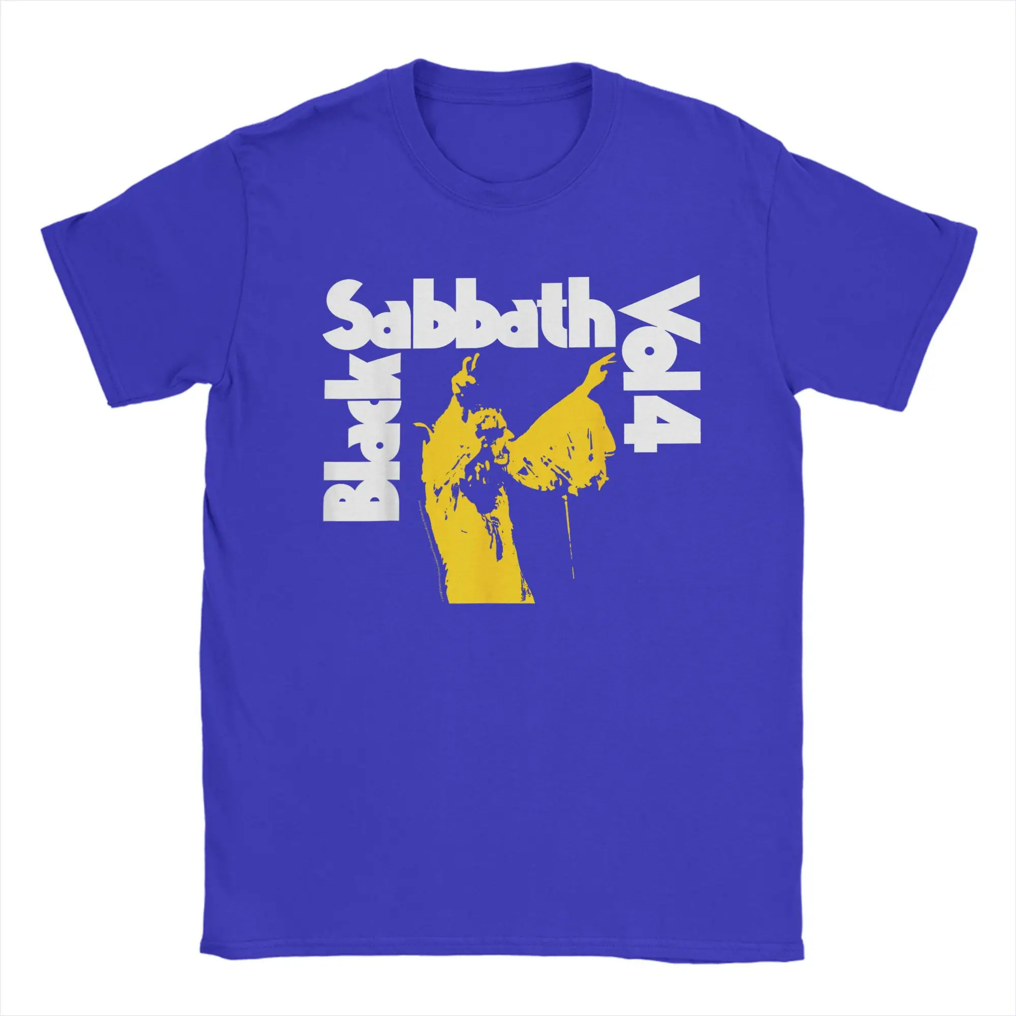 Vintage Black Sabbath Vol 4 Heavy Metal Rock Band T-Shirt - 100% Cotton Casual Short Sleeve Tee
