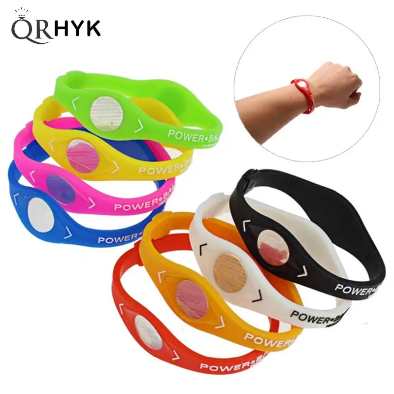 Silicone Sport Wristbands Power Energy Health Bracelet For Sport Wristbands Balance Ion Therapy Silicone Unisex Bracelets