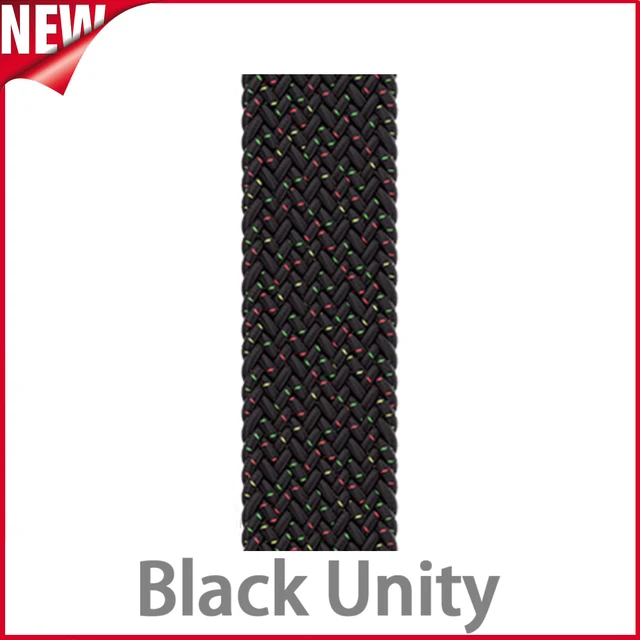 Braided Solo Loop For Apple Watch Band Se 76543 40mm 44mm Elastic Bracelet Strap on Smart Series 38mm 42mm 41mm 45mm Accessories Black Unity