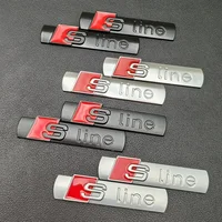 2 pièces 3D métal Sline Logo S ligne emblème voiture garde-boue Badge autocollant pour Audi A1 A2 A3 A4 A5 A6 A7 Q2 Q3 Q5 Q7 SQ5 RS5 TT accessoires 3