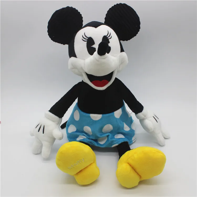 Disney Plush Stuffed Toys Mickey Mouse 45cm Cartoon Kawaii Cute Pillow Doll Storage Bagtoy Children's Birthday Gifts Kids | Игрушки и