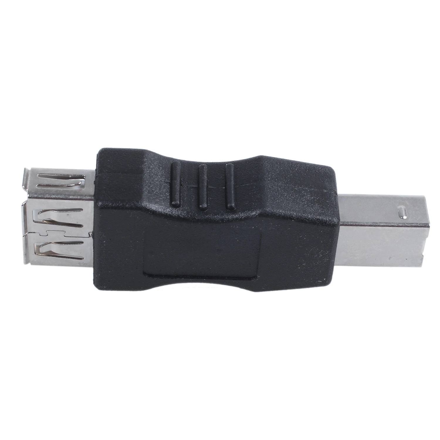 USB printer adapter type A female - type B male black silver tone images - 6