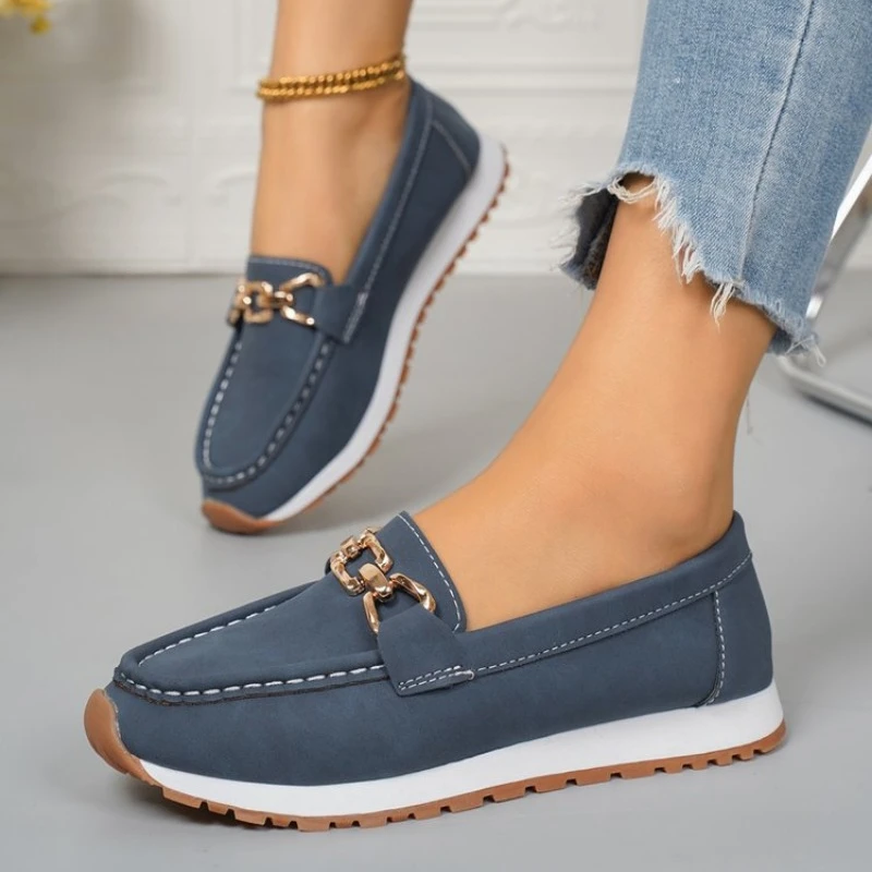 Gorgeous Trending 100% Genuine Leather Waterproof Women Flat Shoes - Super Comfortable (D40)(FS)(CD)