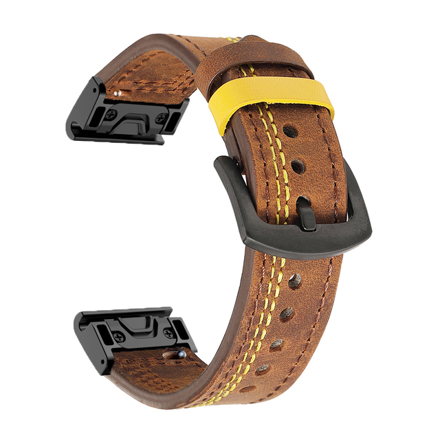 QuickFit 26 22mm Smart Bands For Garmin Fenix 7 7X 6X 6Pro 5 5X Plus 3HR EPIX Easyfit Leather Smartwatch Wrist Straps Correa