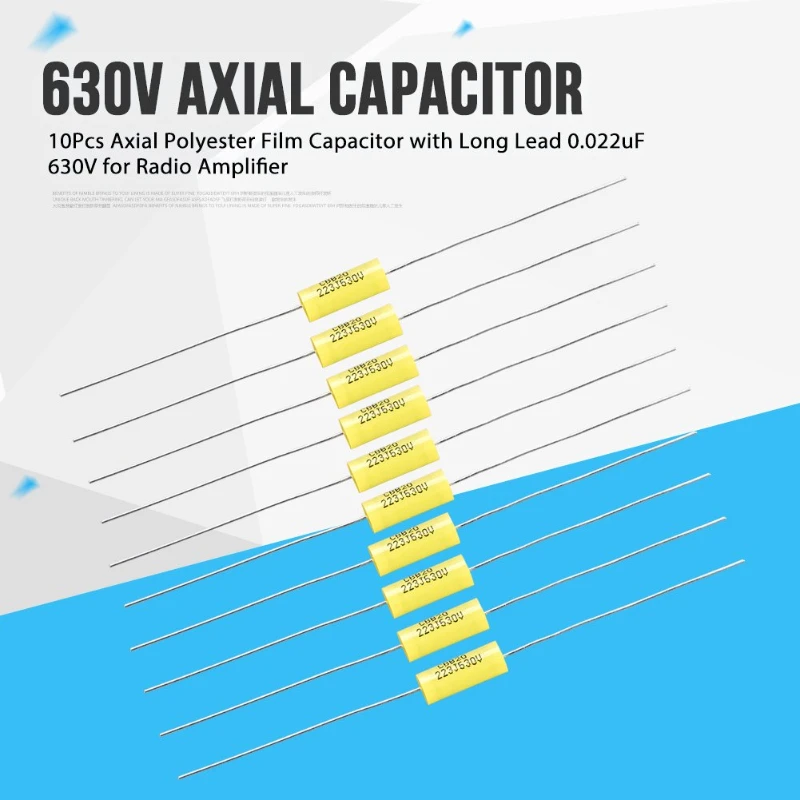 5 Condensatori Audio Assiali 0,047uF 47nF 630V – Per Amplificatori A Valvole