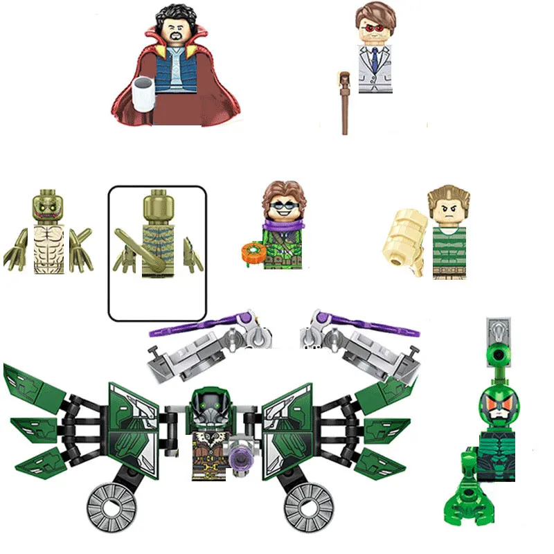 Superhero Series Building Blocks Green Goblin Doctor Octopus Daredevil Sandman Lucertola Vulture Figure Mattoni Regali