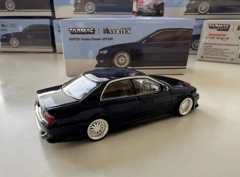 ターマックワークス 1/64 VERTEX トヨタ チェイサー JZX100 Tarmac Works x Vertex Toyota Chaser JZX100 (Blue) - Vertex USA