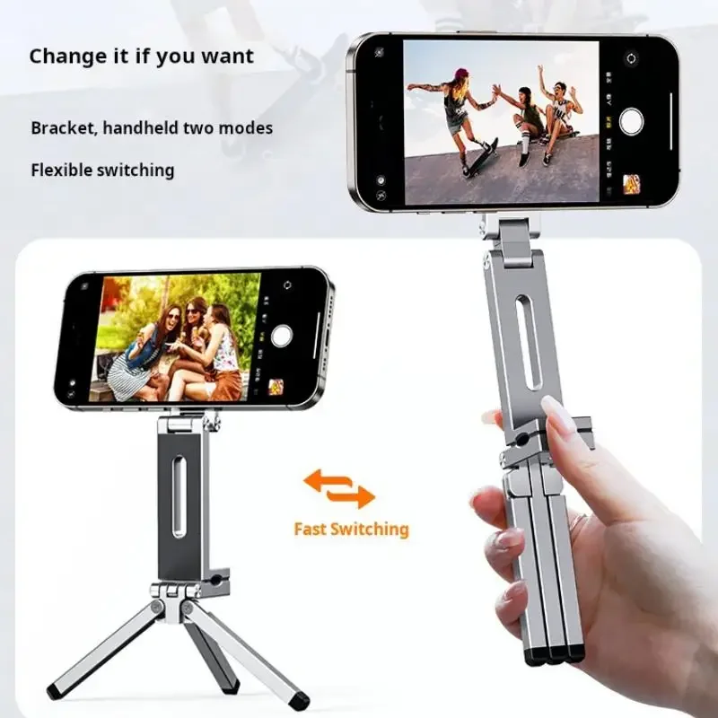 Magsafe 평면 전화 홀더용 휴대용 자기 전화 홀더 알루미늄 합금 360 °   여행/자동차/책상용 회전식 접이식 삼각대