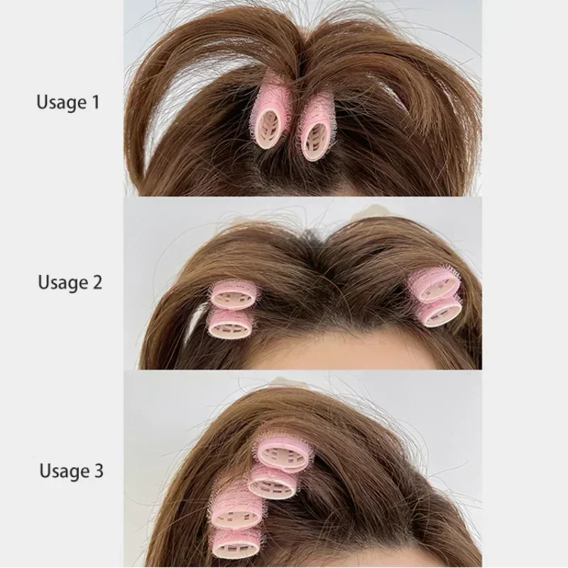 2 個前髪毛根ふわふわヘアクリップ怠惰なヘアトップスタイリング