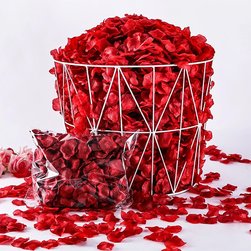 7000pcs/bag Artificial Rose Petals Colorful Romantic Wedding Anniversary Silk Rose Flower for Wedding Decoration Roses Supplies